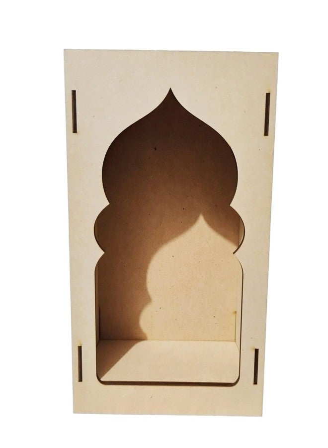 LET'S DIY طقم ديكور حائط "جاروكا" من خشب MDF غير مكتمل الصنع - صندوق خشبي عادي مقطوع يدويًا لتزيين المنزل بشكل إبداعي، وإطار قابل للتخصيص للأعمال الفنية والرسم والمشاريع اليدوية. - Image 2